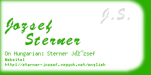 jozsef sterner business card